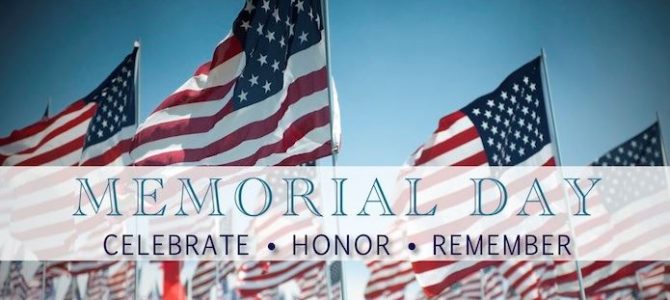 Plant and office closed for Memorial Day 2018