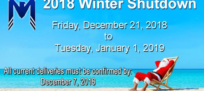 Winter shutdown 2018 announced