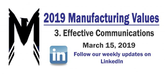 Manuf. Value 3 – Effective Communications – 2019